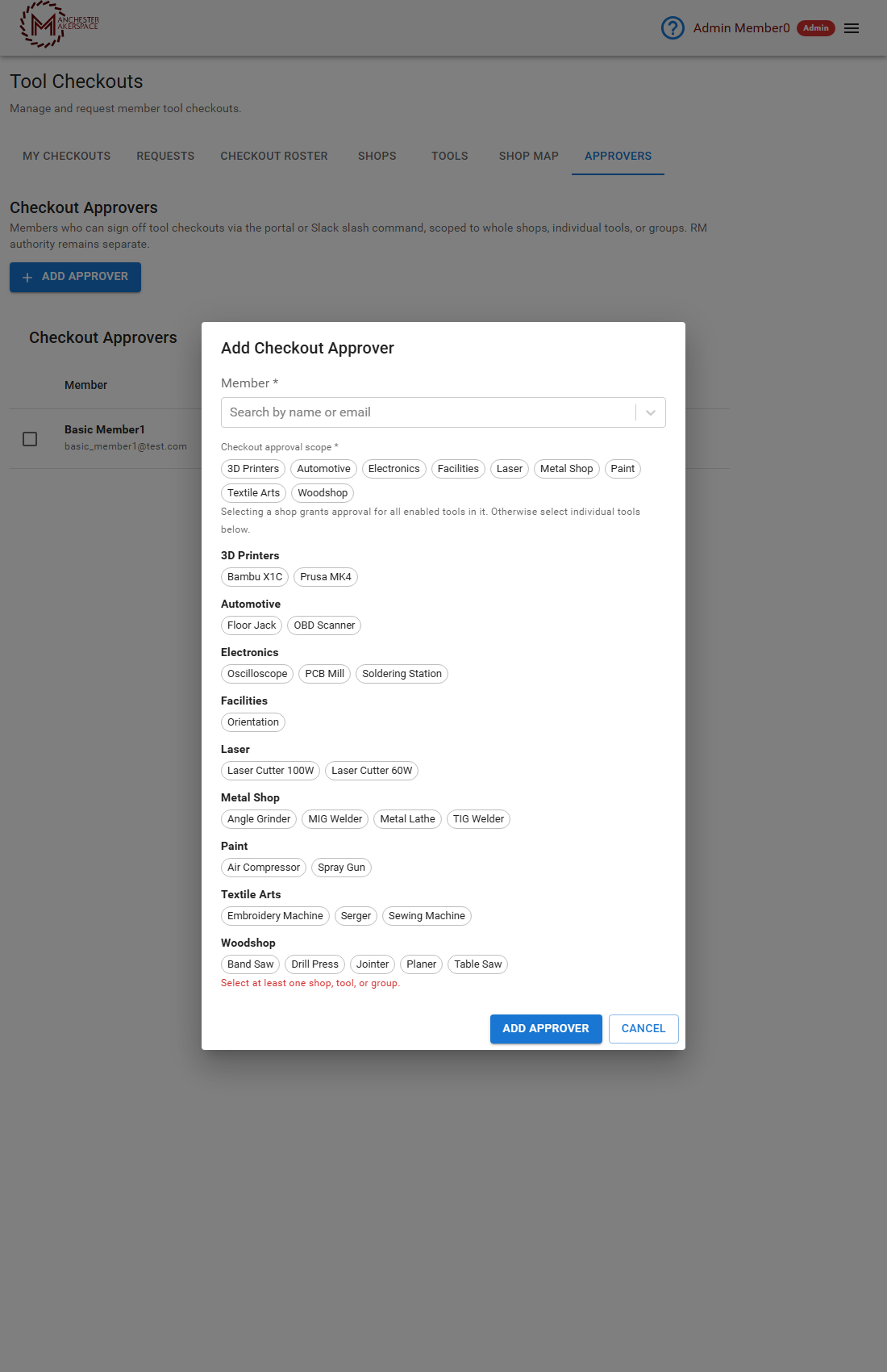 Add Checkout Approver