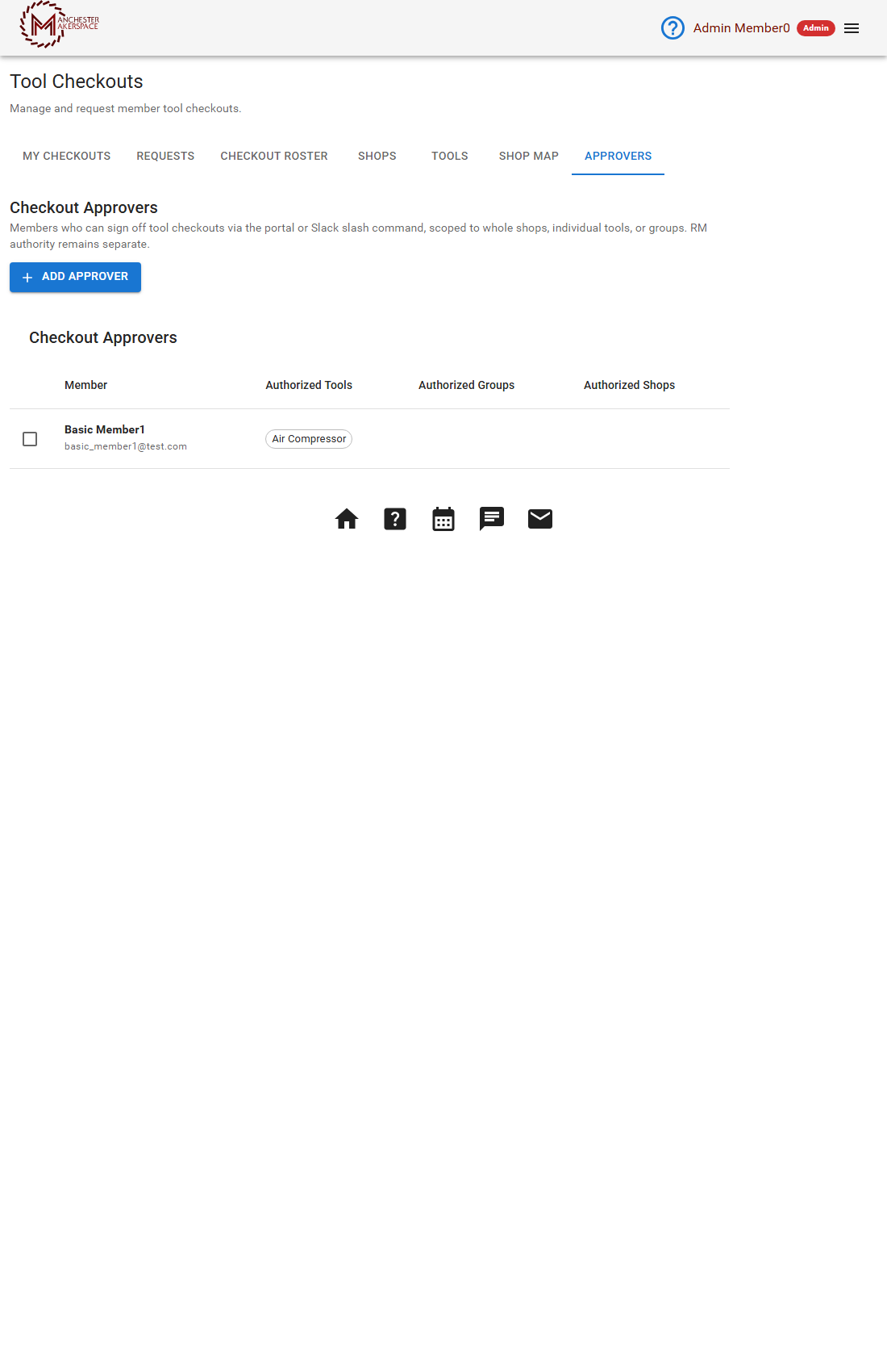 The Approvers tab