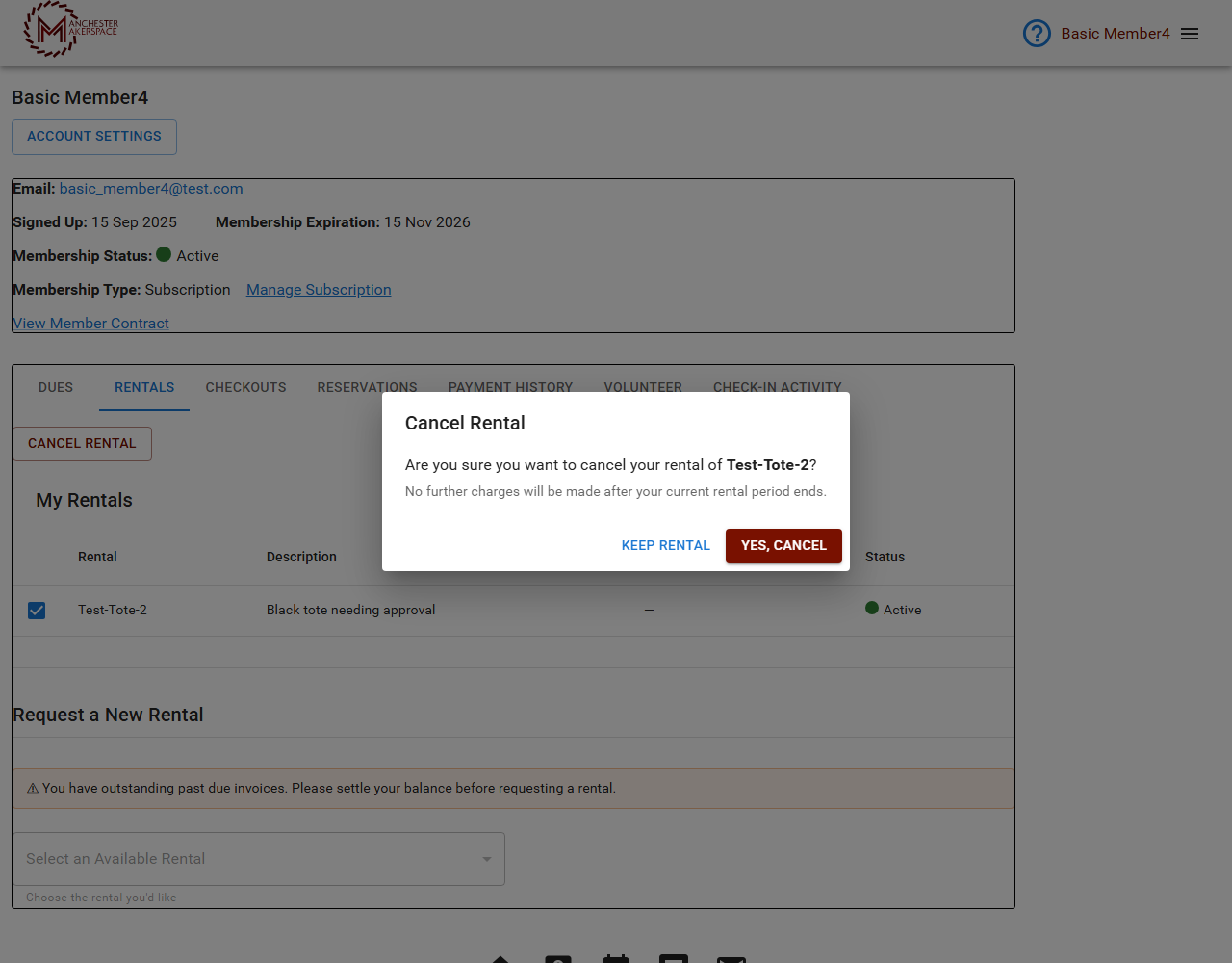 Cancel Rental